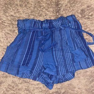 Blue Striped Shorts